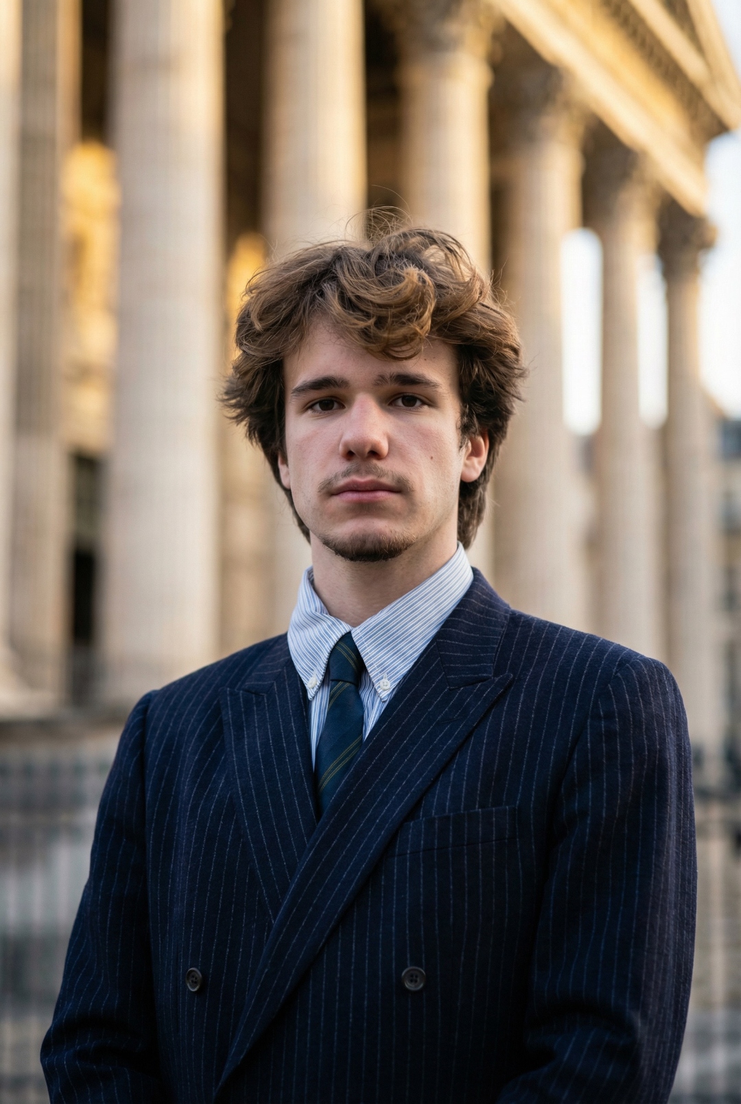 Pablo — fondateur de MORNAISP devant un édifice institutionnel parisien